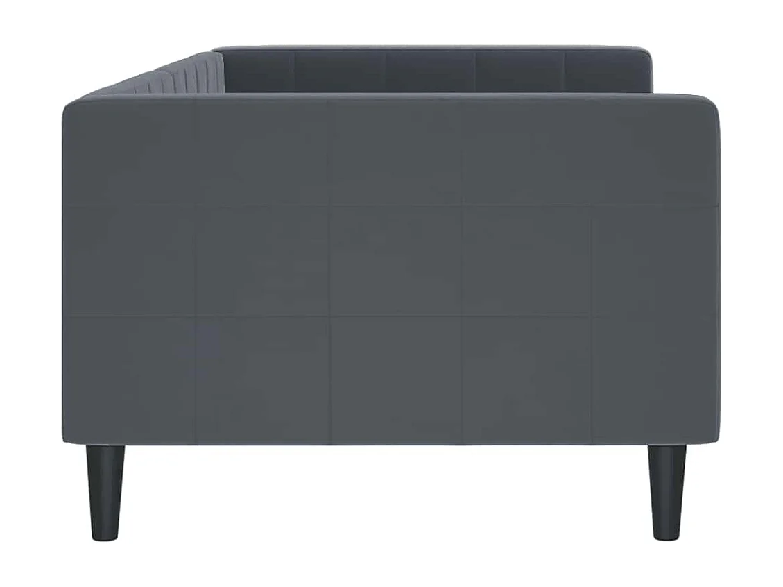 Dunkelgraues Tagesbett 90x190 cm Samt