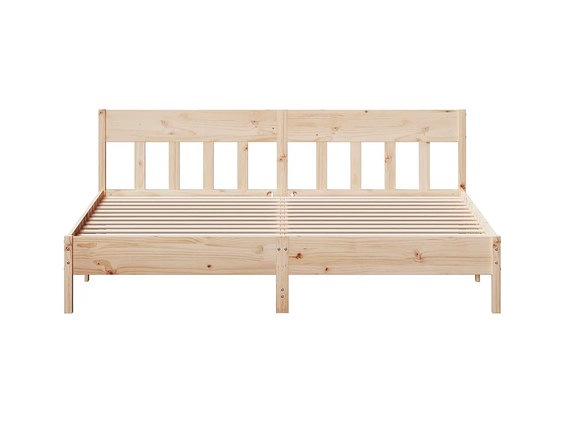 Struttura letto senza materasso 180x200 cm in legno massello di pino