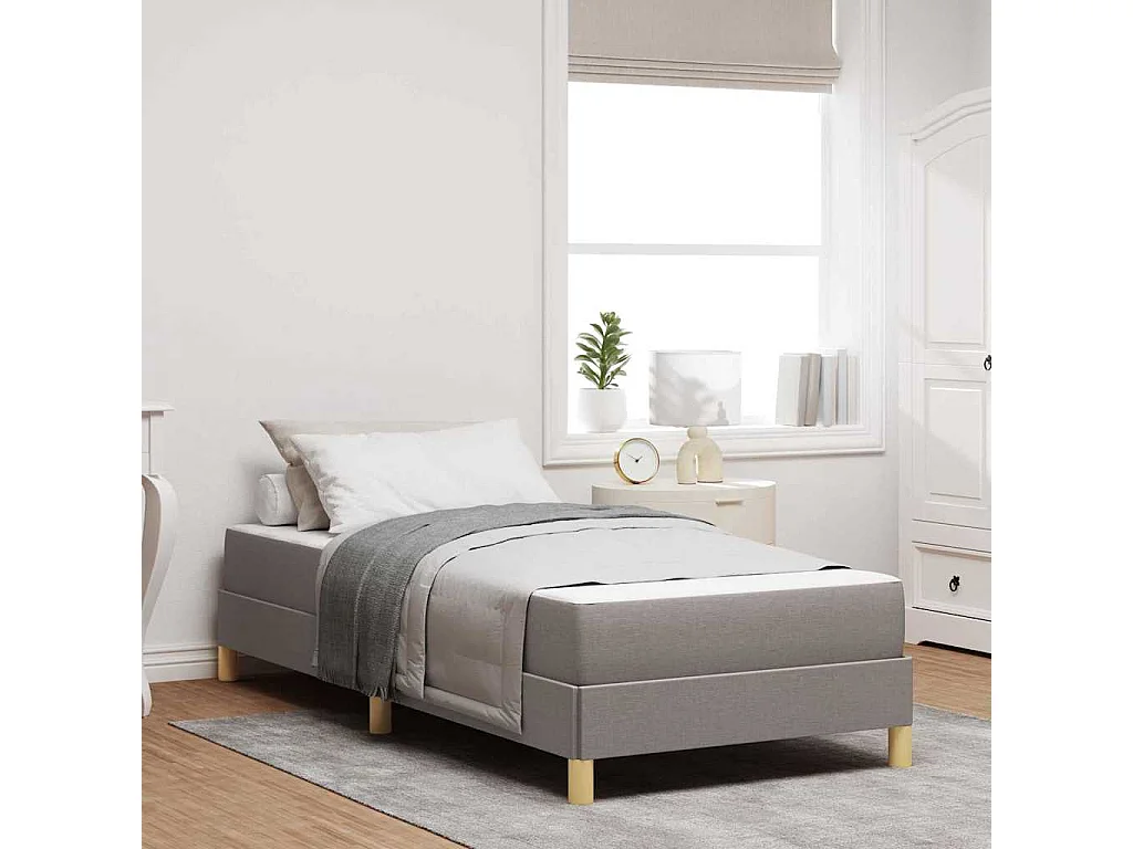 Taupe en Bruin Boxspringbed 90 x 200 cm
