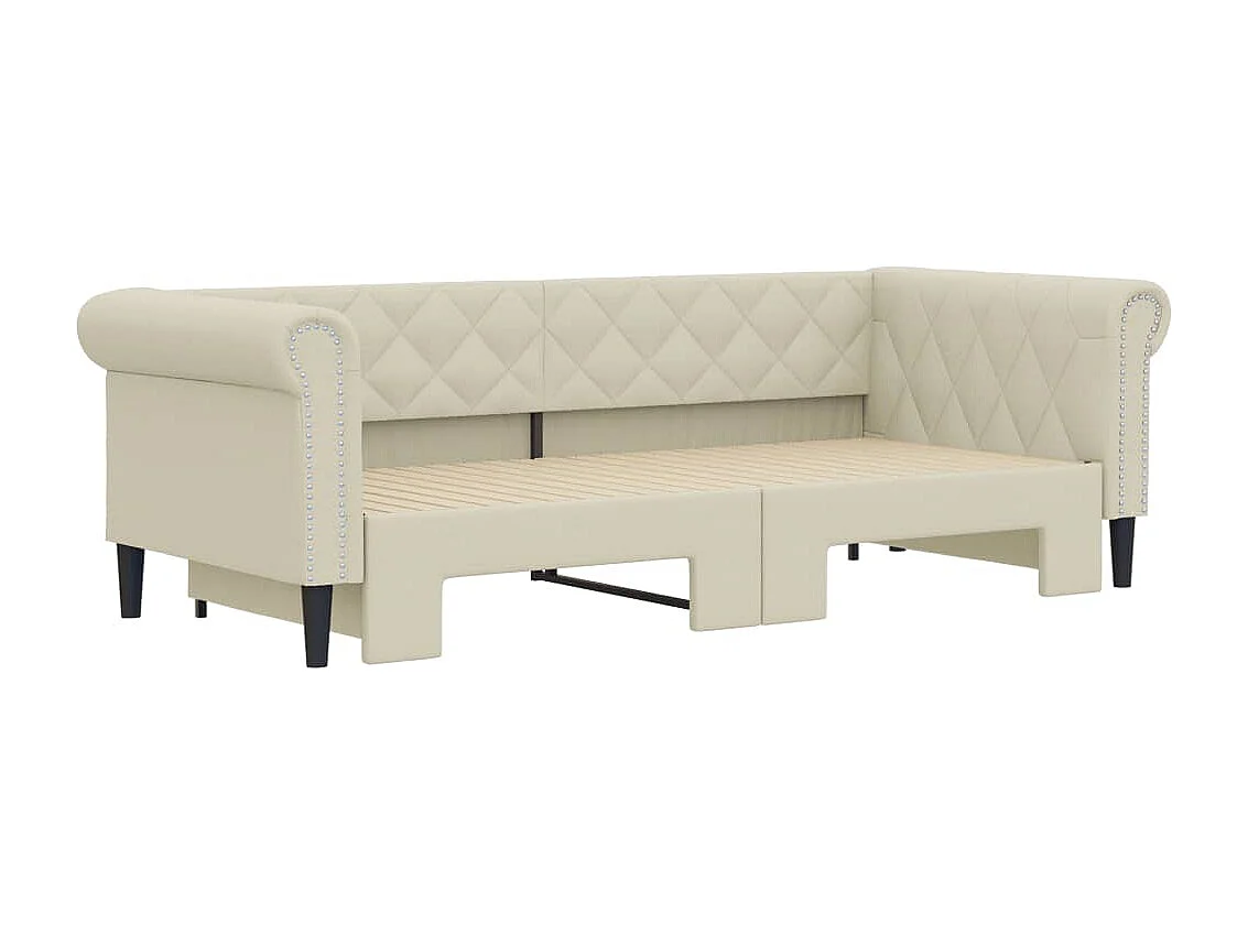 Dagbed met onderschuifbed zonder crème matras 90x200 cm