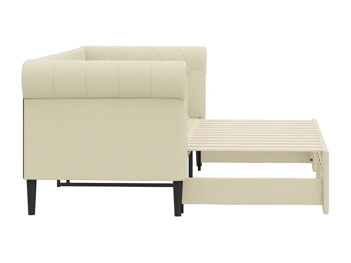 Dagbed met onderschuifbed zonder crème matras 90x200 cm