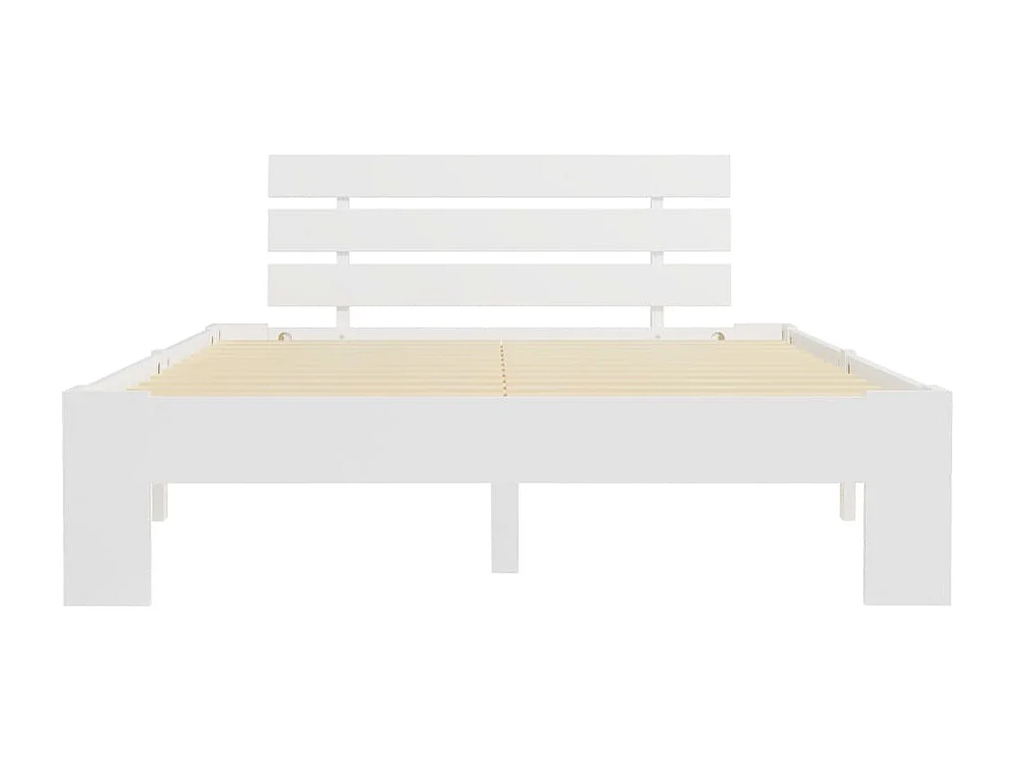 Bedframe zonder matras wit massief grenenhout 120x200 cm