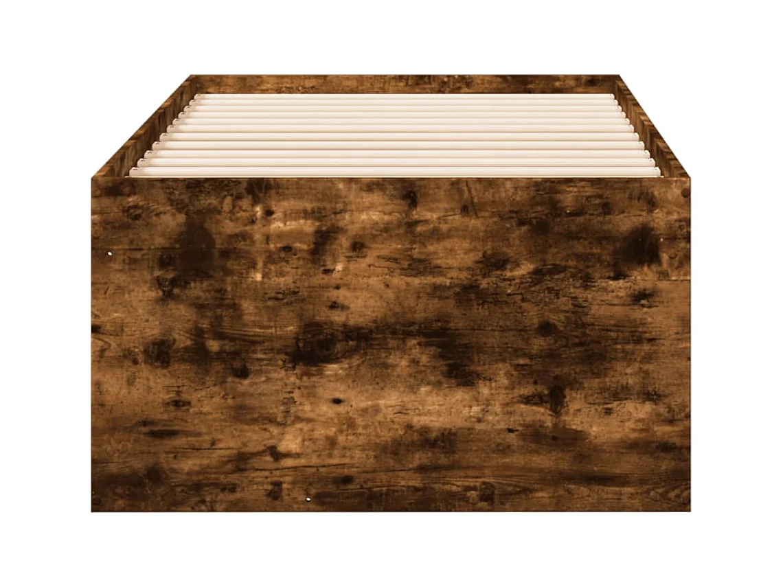 Divano letto con cassetti senza materasso rovere affumicato 100x200 cm