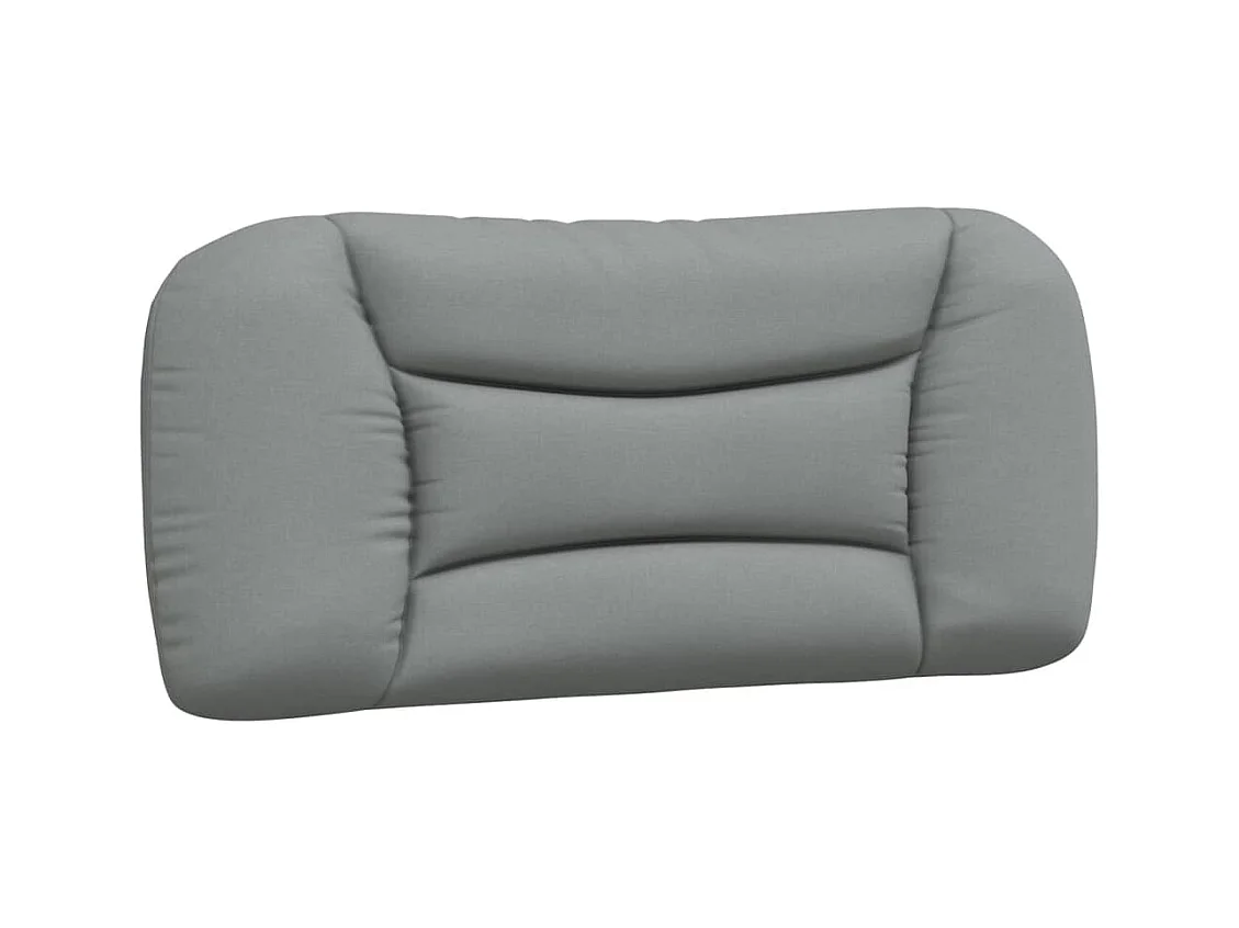 Bed met lichtgrijze matras 90x200 cm stof