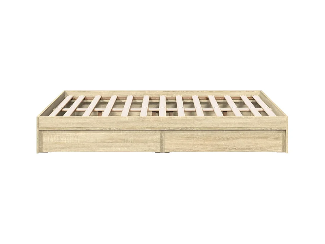Bedframe met lades zonder matras sonoma eiken 120x200 cm