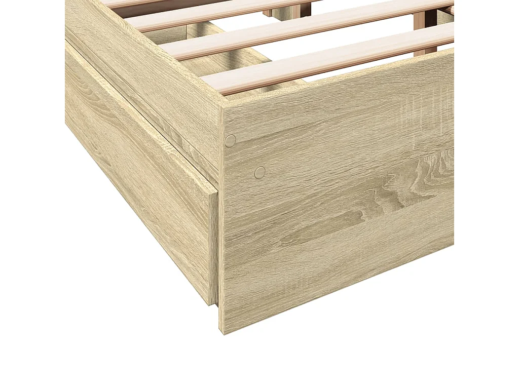 Bedframe met lades zonder matras sonoma eiken 120x200 cm