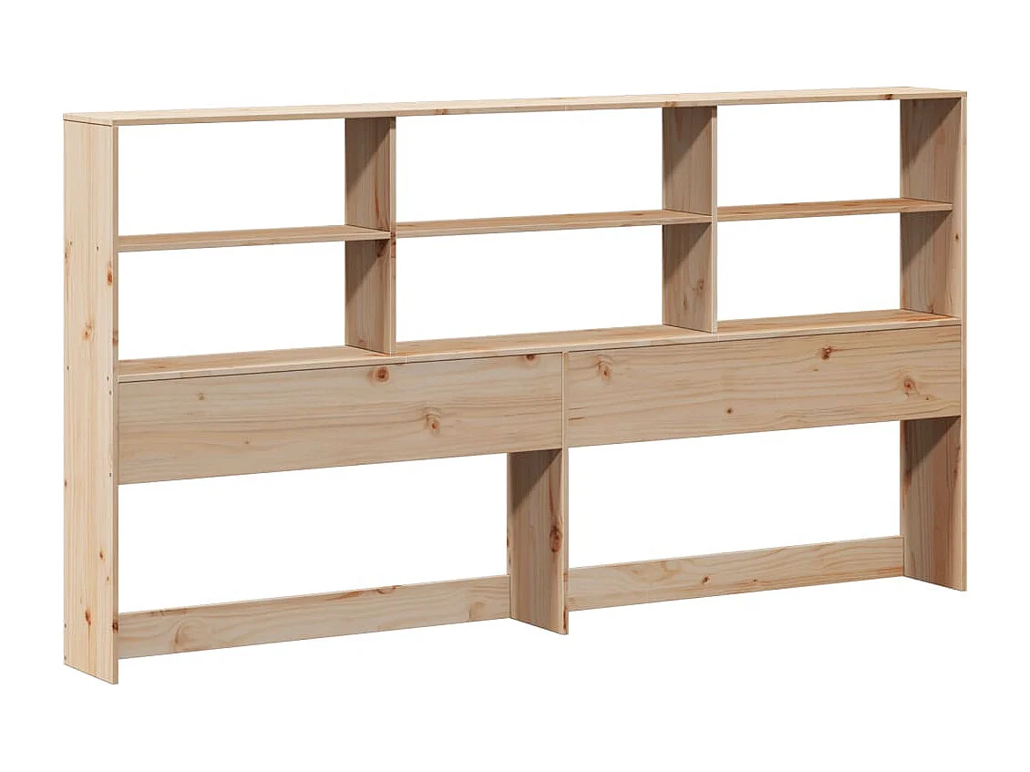 Letto a libreria senza materasso 180x200 cm in legno massello di pino