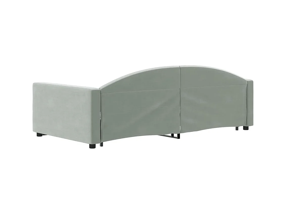 Divano letto con rotelle e cassetti senza materasso 90x200 cm