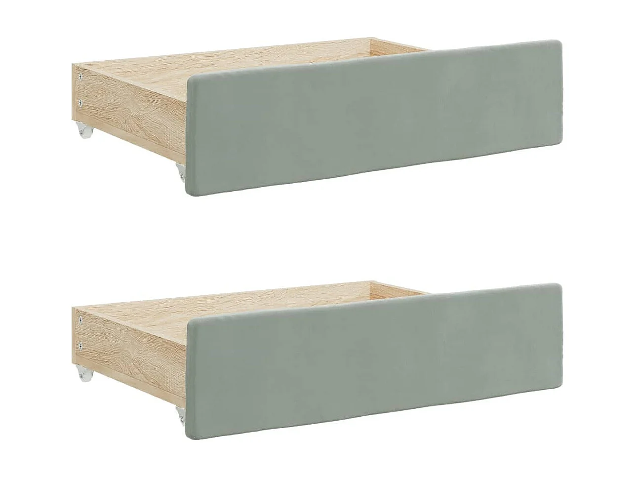 Divano letto con rotelle e cassetti senza materasso 90x200 cm