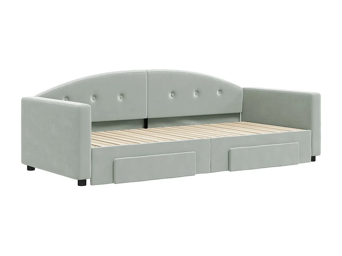 Dagbed met onderschuifbed en lades zonder matras 90x200 cm