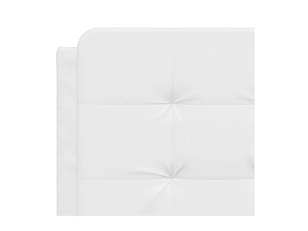 Estructura de cama sin colchón blanca 120x200 cm símil piel