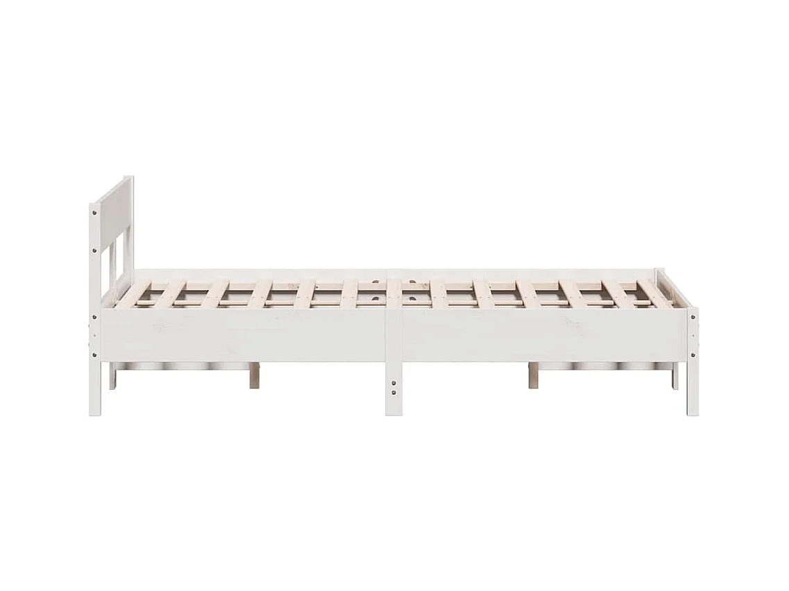 Bedframe zonder matras wit 140x200 cm massief grenenhout