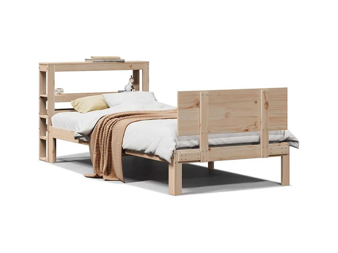 Cadre de lit avec tête de lit sans matelas 75x190 cm