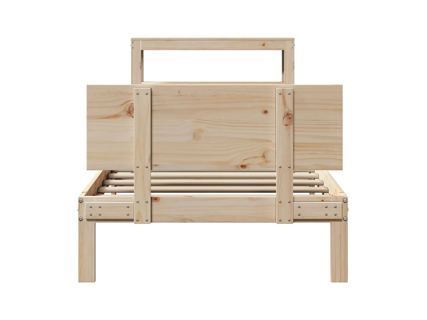 Cadre de lit avec tête de lit sans matelas 75x190 cm