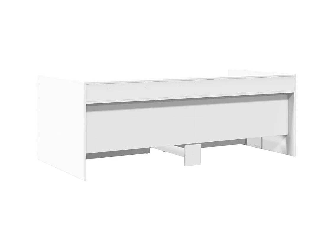 Dagbed met lades zonder matras wit 90x200 cm