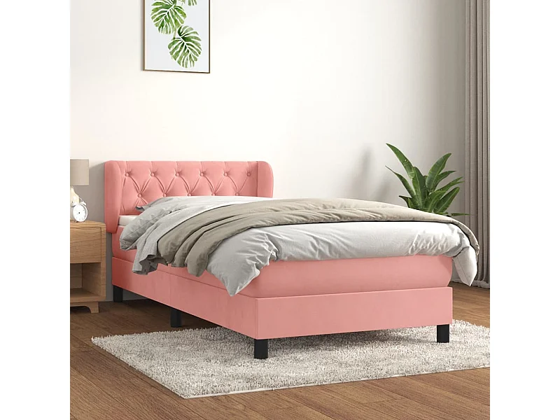 Lattenbodem en matras Rose 80x200 cm Fluweel