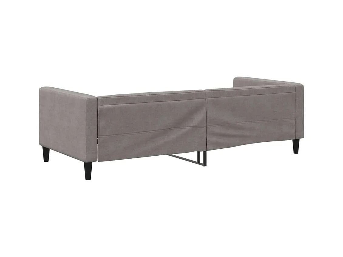 Lit de repos sans matelas taupe 90x200 cm tissu