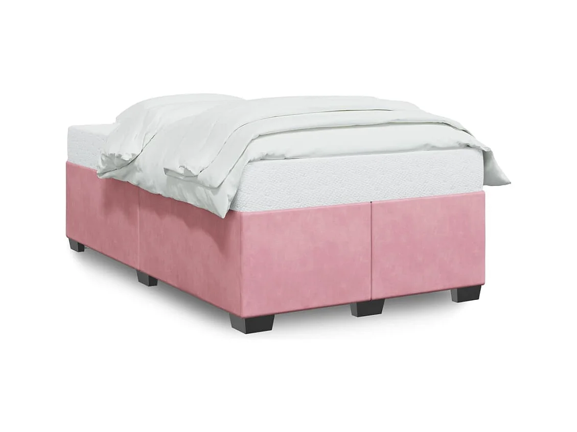 Bedframe zonder matras roze 120x200 cm fluweel