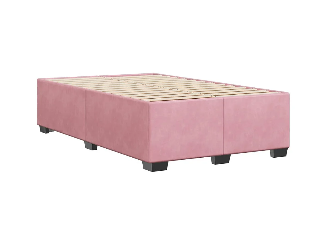 Bedframe zonder matras roze 120x200 cm fluweel