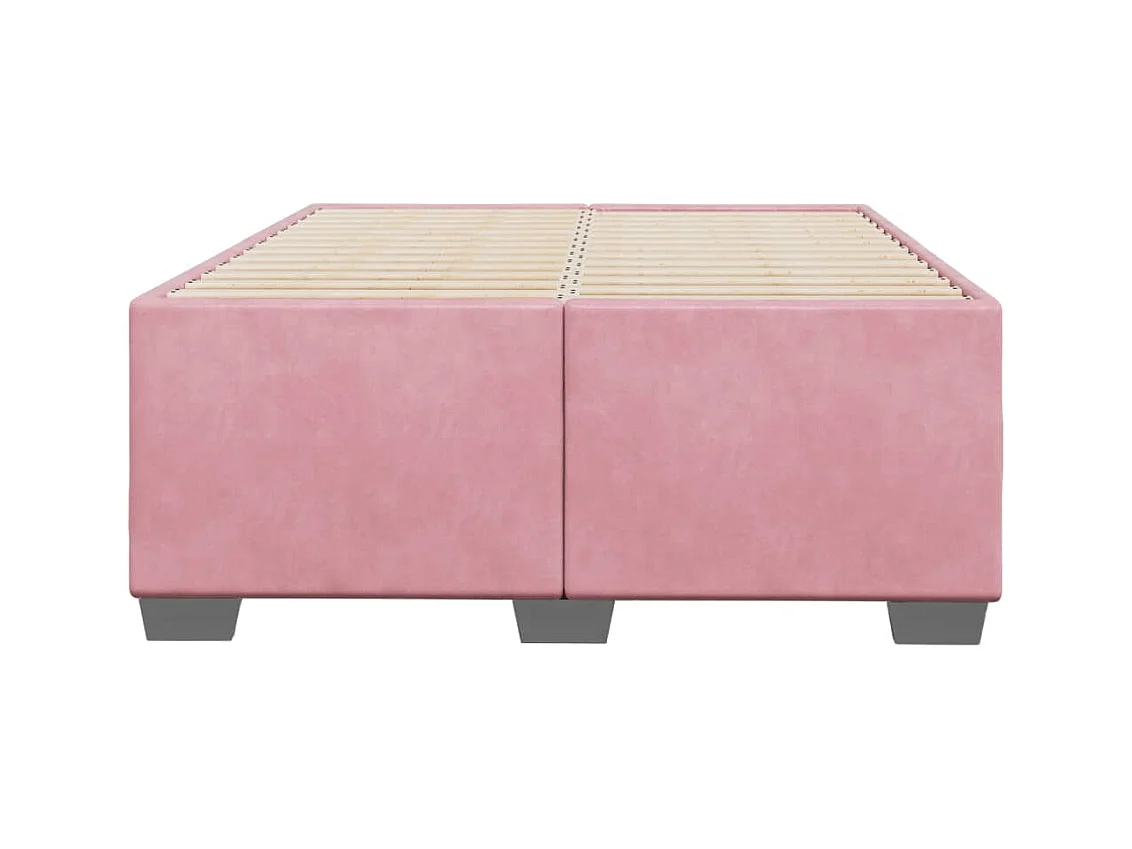 Bedframe zonder matras roze 120x200 cm fluweel
