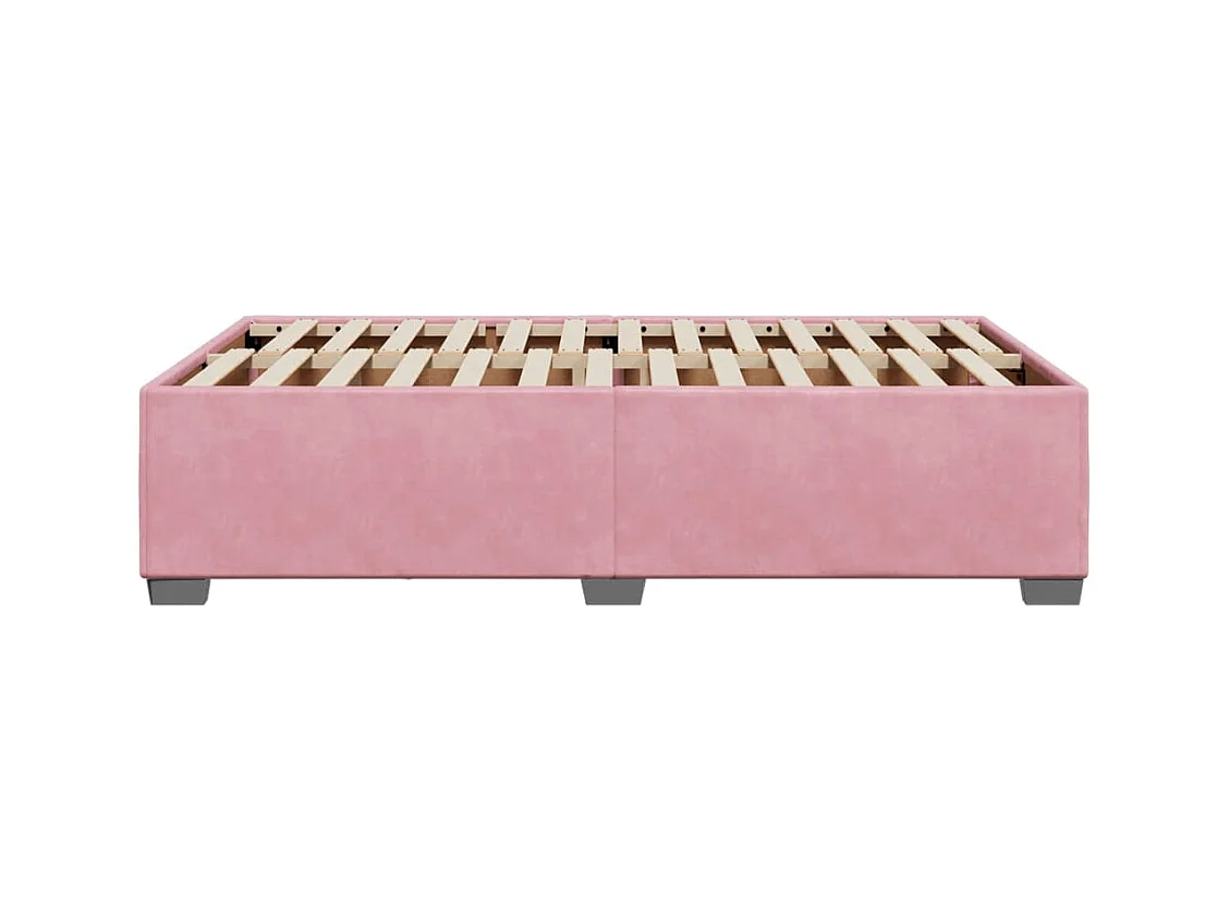 Bedframe zonder matras roze 120x200 cm fluweel