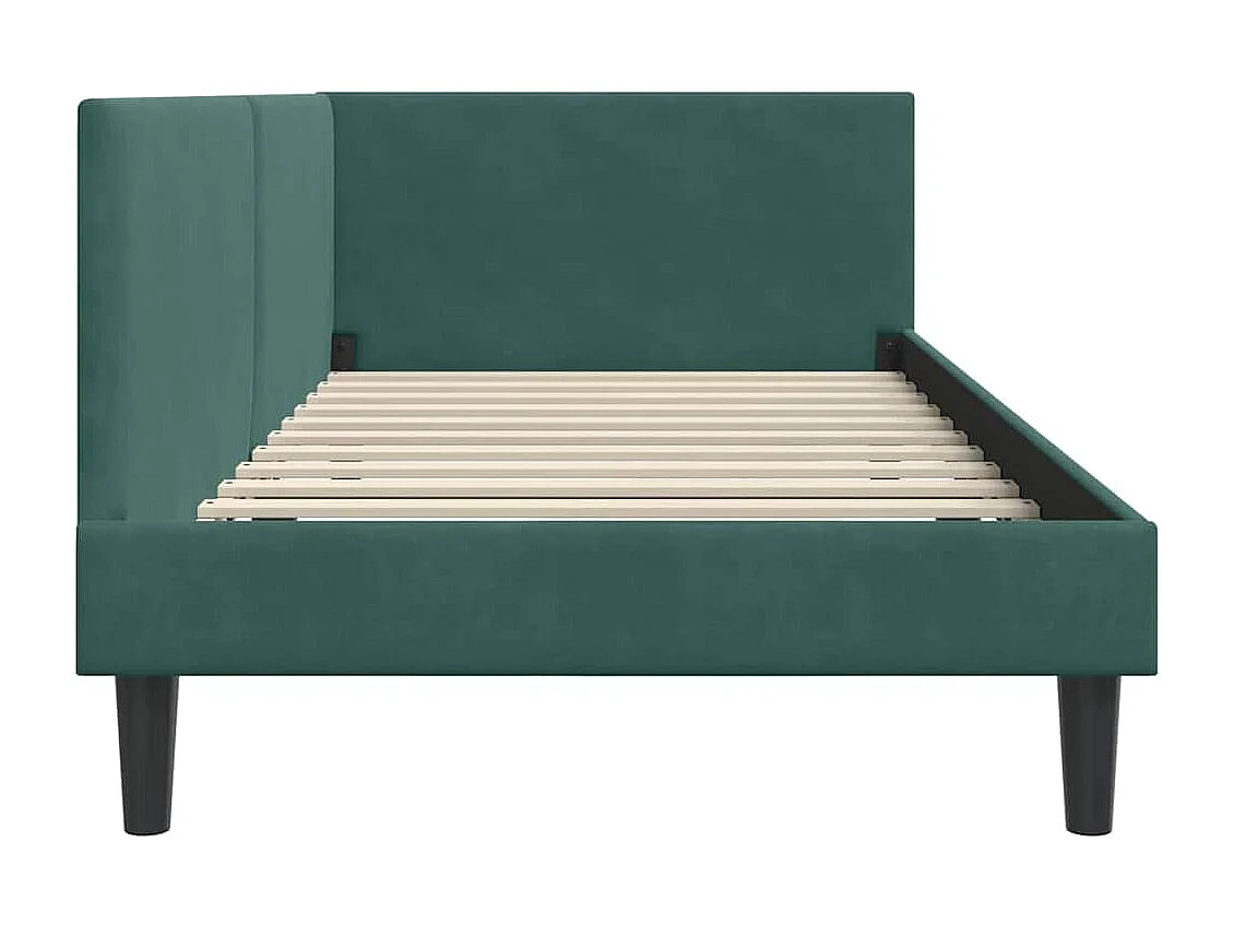 Cadre de lit d'angle Autre Vert foncé 90 x 200 cm