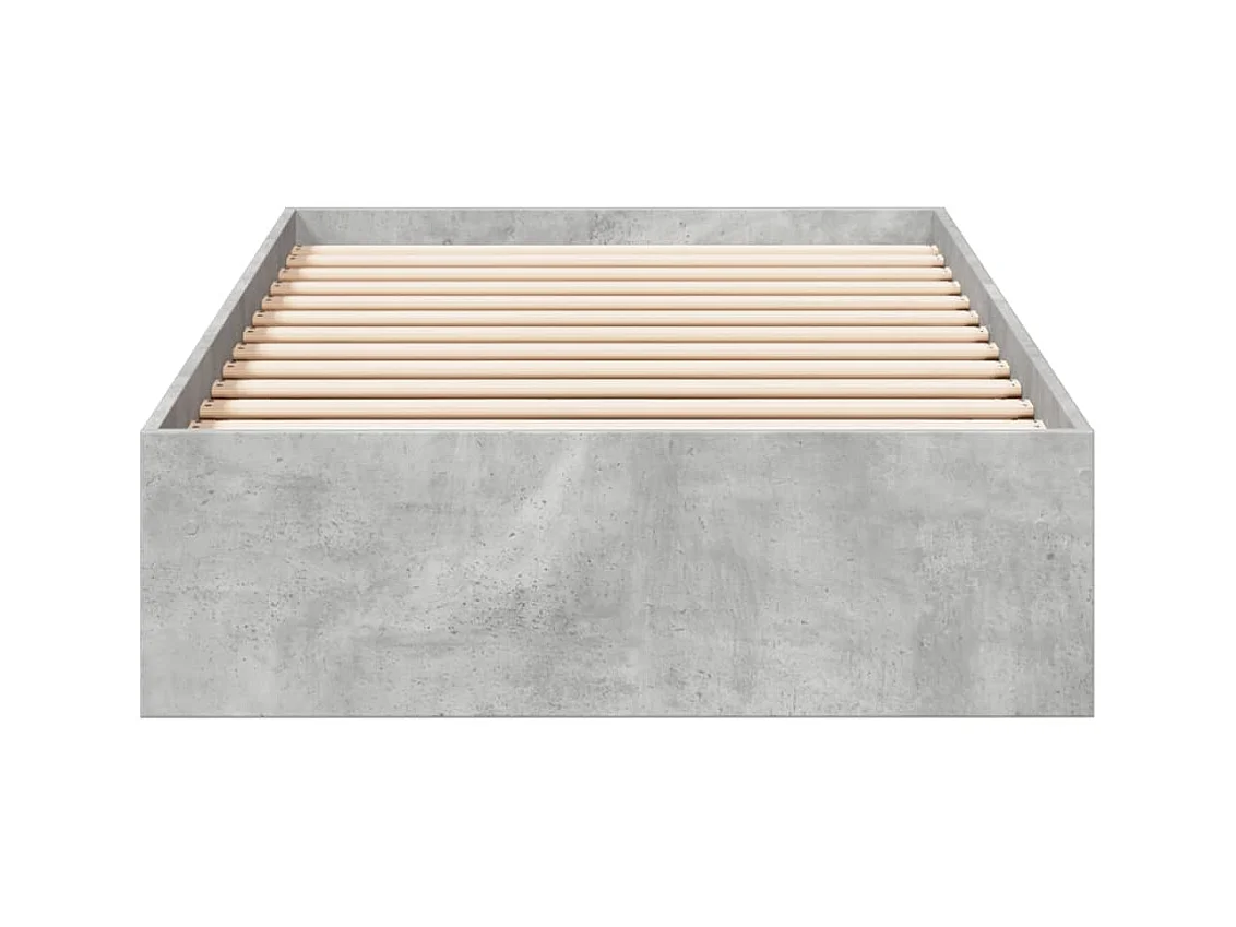 Bedframe met lades zonder matras betongrijs 90x190 cm