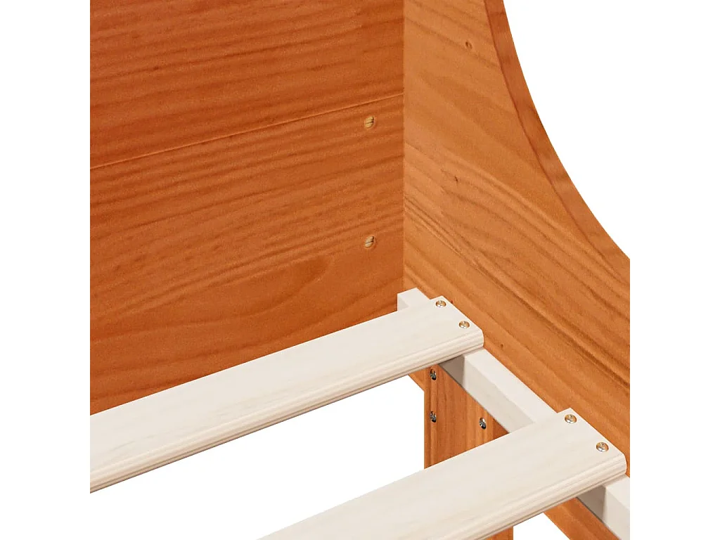 Struttura letto senza materasso cera marrone 150x200cm legno massello di pino
