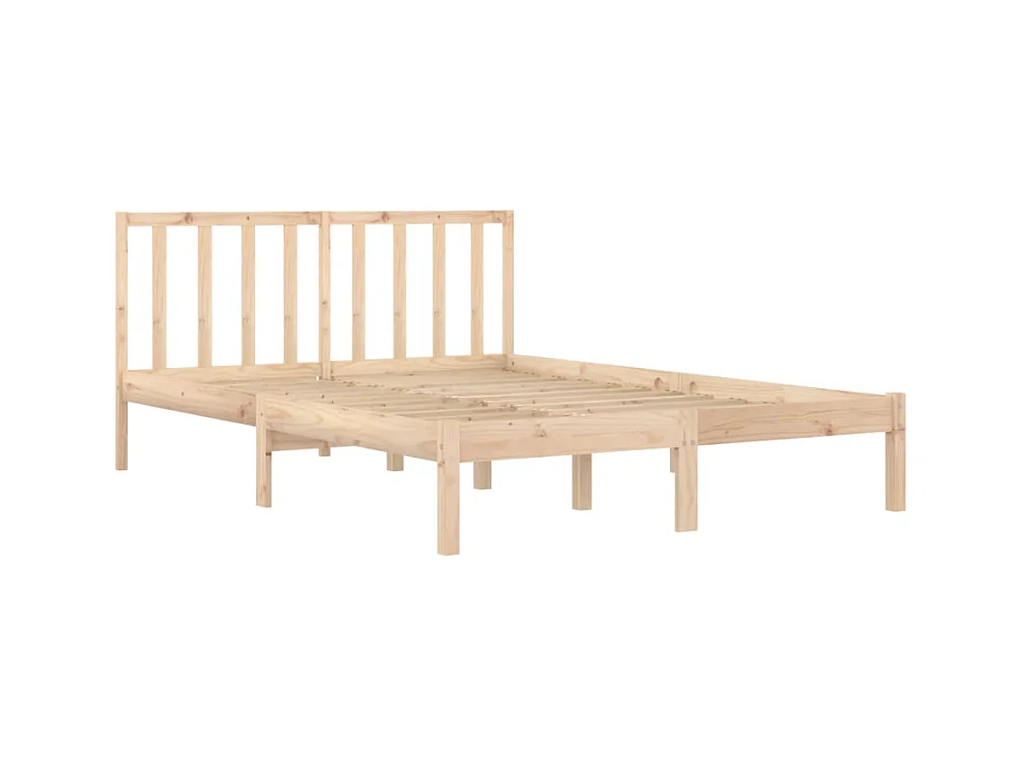 Struttura letto senza materasso in legno massello di pino 200x200 cm
