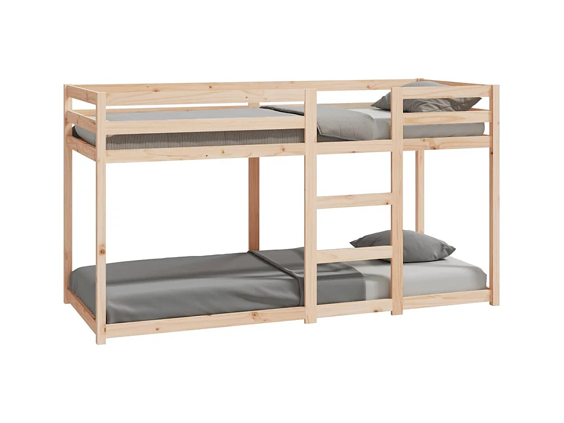 Letto a castello senza materasso 80x200 cm in legno massello di pino