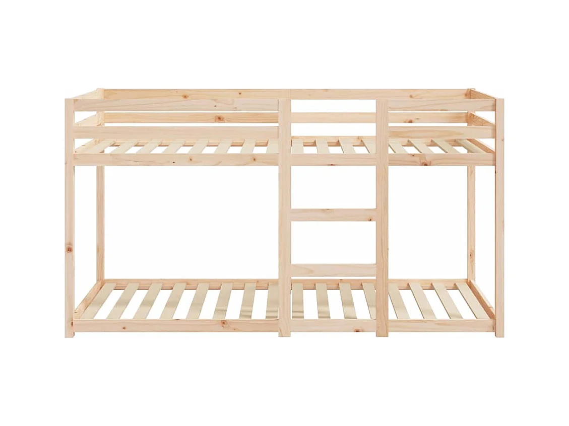 Letto a castello senza materasso 80x200 cm in legno massello di pino