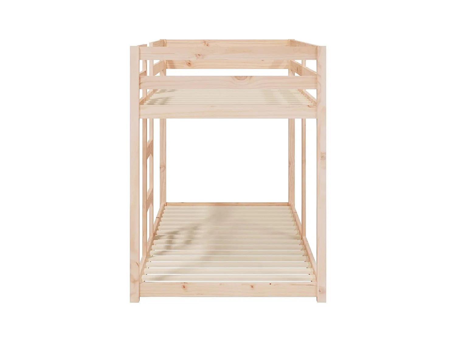 Letto a castello senza materasso 80x200 cm in legno massello di pino