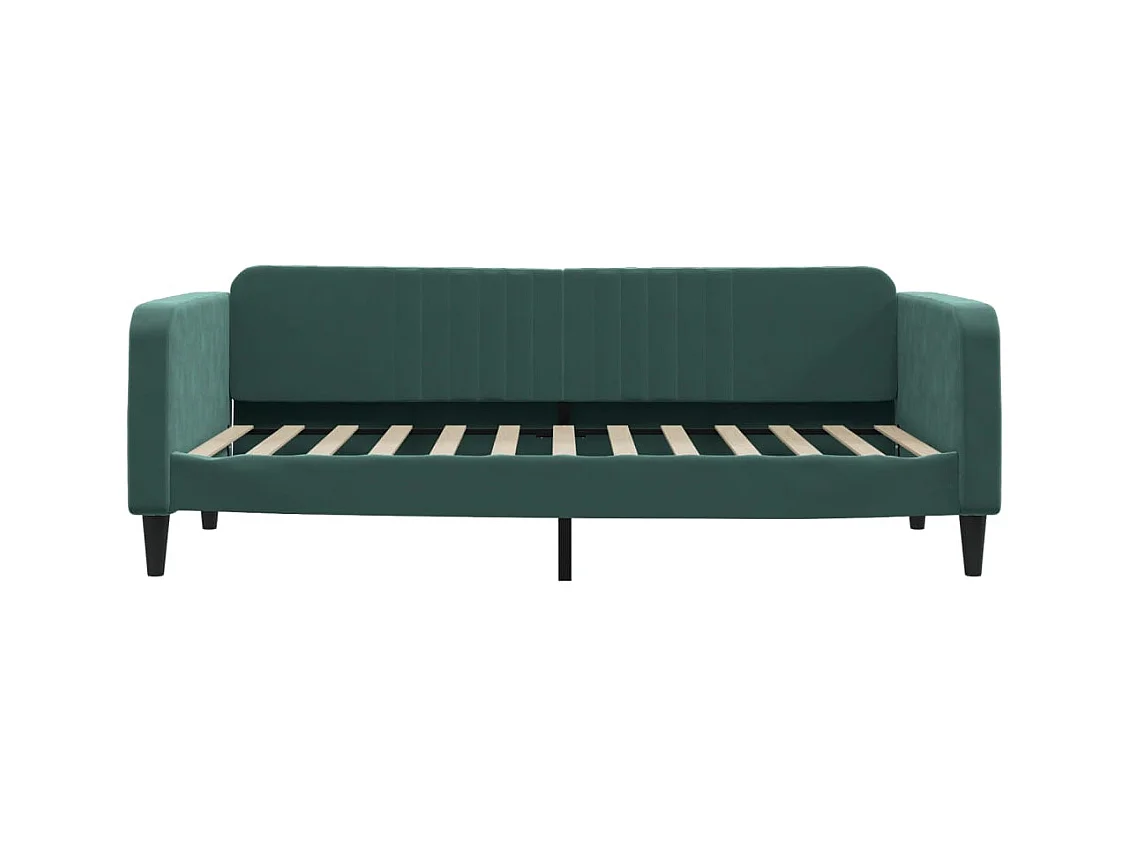 Lit de repos sans matelas vert foncé 90x200 cm velours