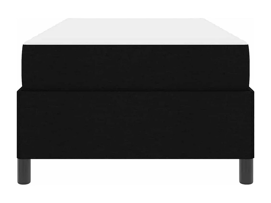 Zwart en zwart boxspringbed 100 x 200 cm