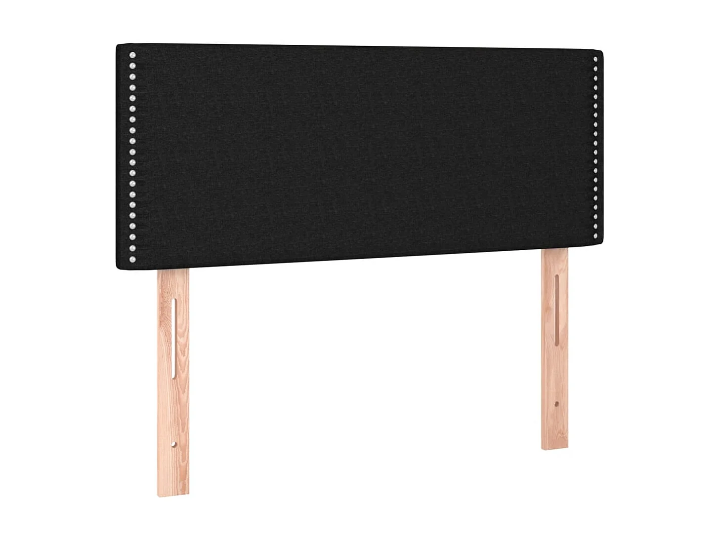 Lattenbodem en matras Zwart 80x200 cm Stof