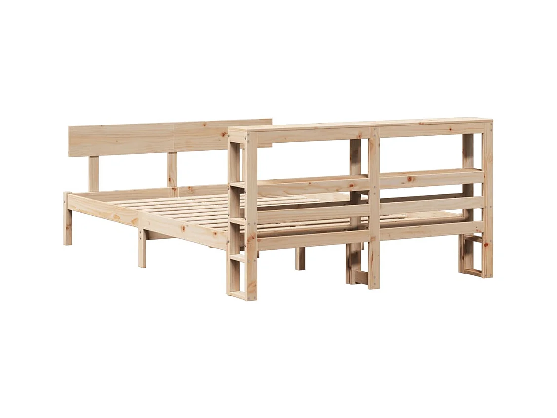 Cadre de lit sans matelas 120x200 cm bois de pin massif