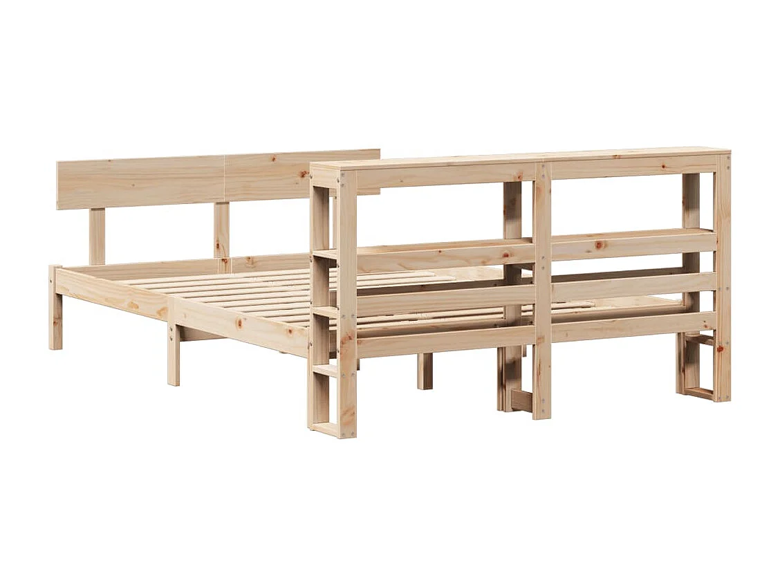 Cadre de lit sans matelas 120x200 cm bois de pin massif