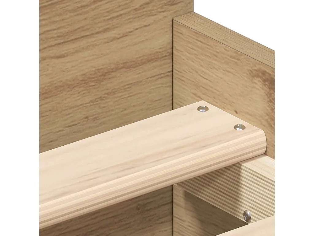 Struttura letto senza materasso, rovere artigianale, 90x190 cm