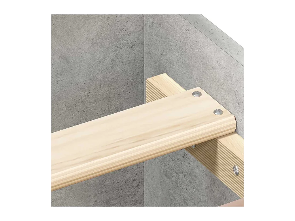 Cadre de lit sans matelas gris béton 140x200 cm