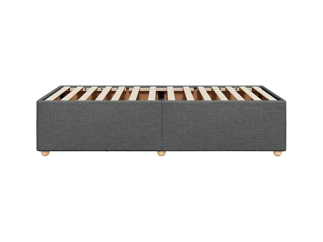 Bedframe zonder matras donkergrijs 90x200 cm stof