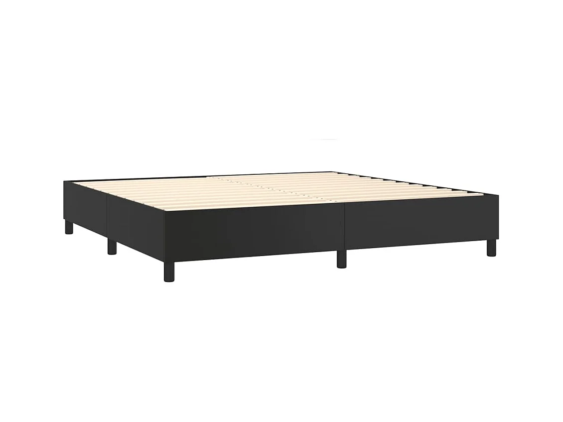 Bedframe zonder matras zwart 200x200 cm kunstleer
