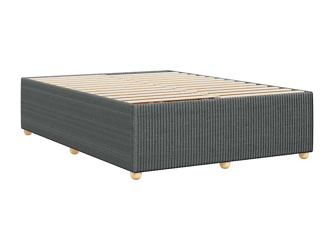 Bedframe zonder matras donkergrijs 140x190 cm stof