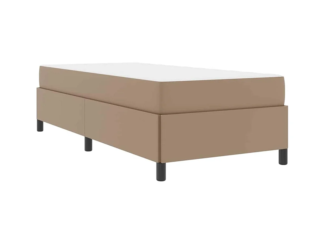 Bedframe met Cappuccino matras 90 x 190 cm Kunstleer