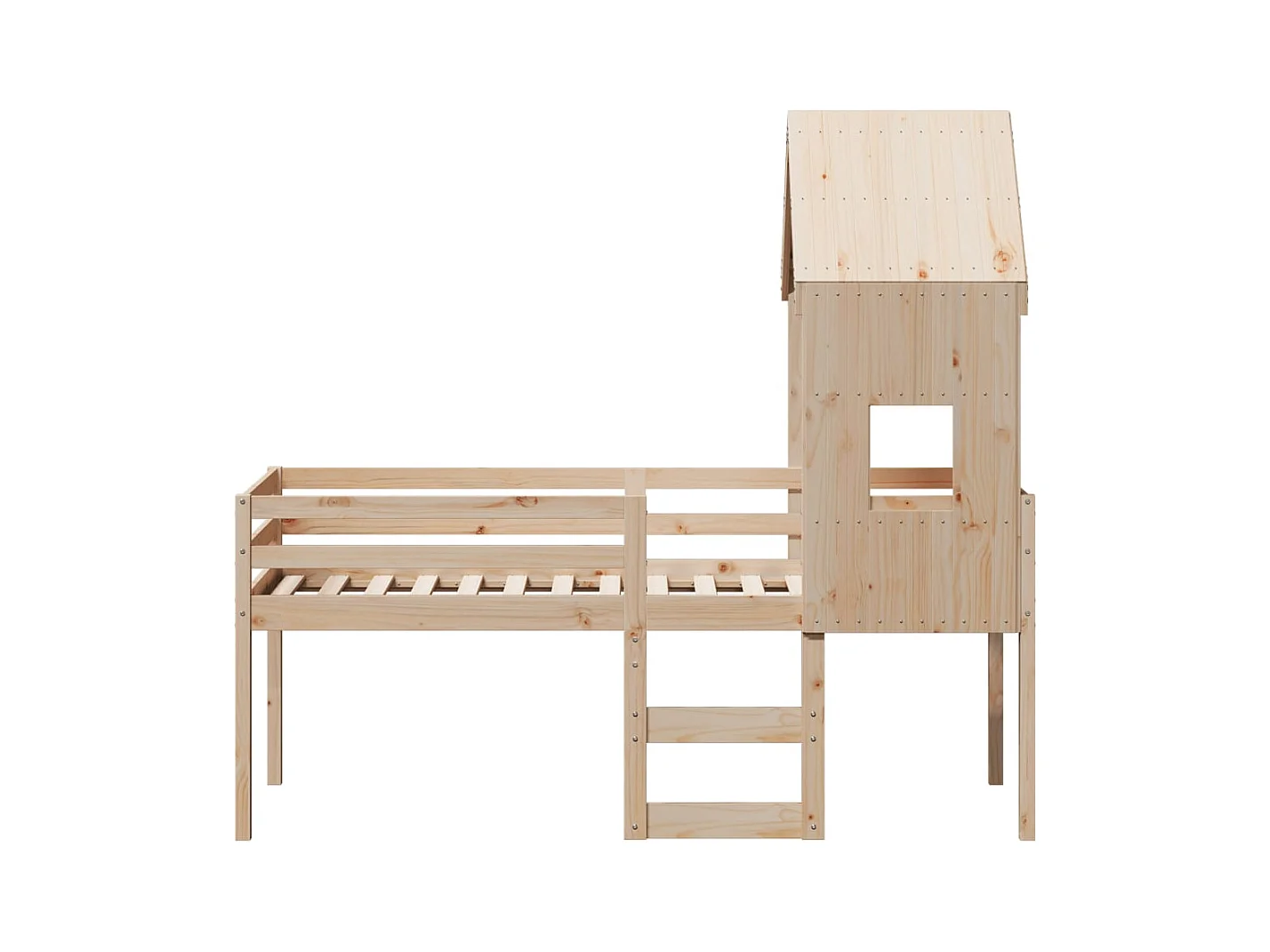 Hoogslaper zonder matras 80x200 cm massief grenenhout