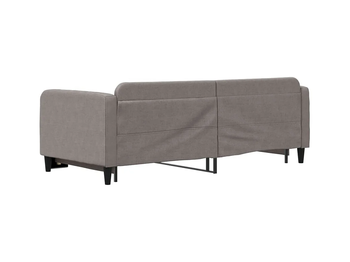 Divano letto con letto estraibile senza materasso tortora 90x200 cm