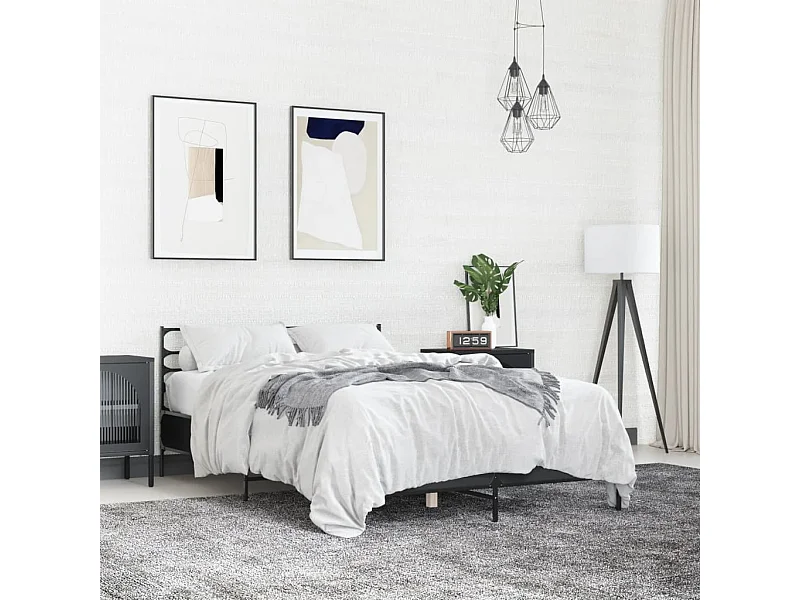 Struttura letto senza materasso nero 120x200 cm