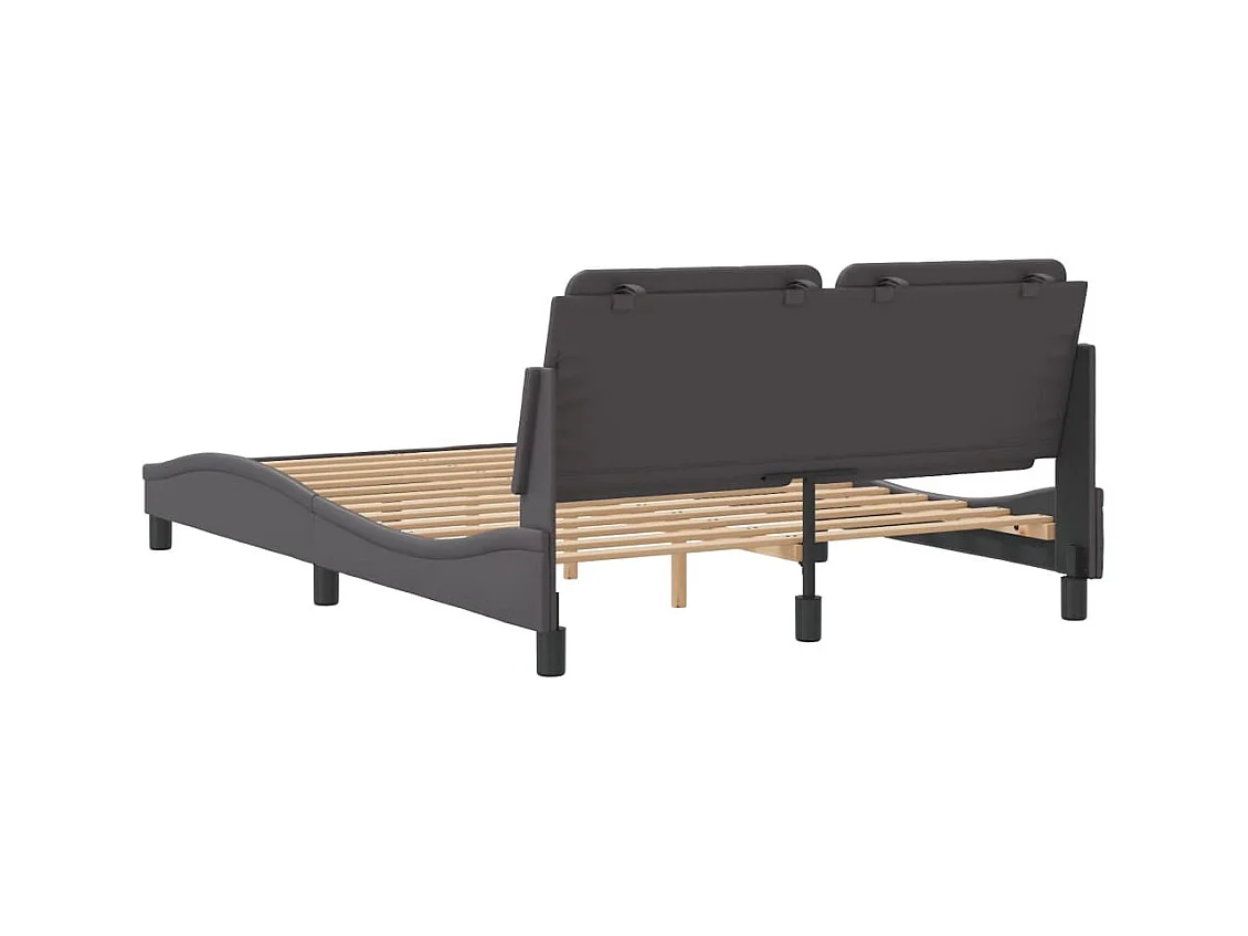 Bedframe zonder matras grijs 120x200 cm kunstleer