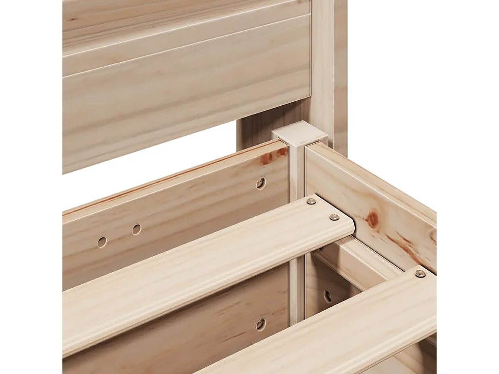 Estructura de cama sin colchón 135x190 cm madera maciza de pino