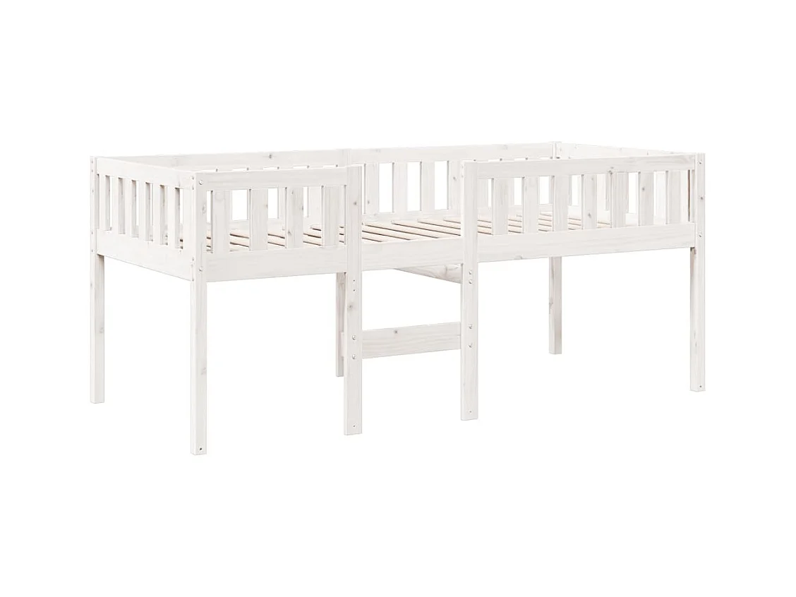 Kinderbed zonder matras wit 80x200cm massief grenenhout