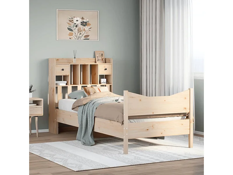 Struttura letto senza materasso 90x200 cm in legno massello di pino